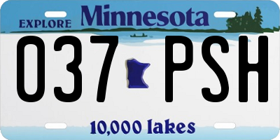 MN license plate 037PSH