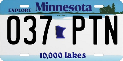 MN license plate 037PTN