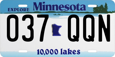 MN license plate 037QQN