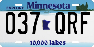 MN license plate 037QRF