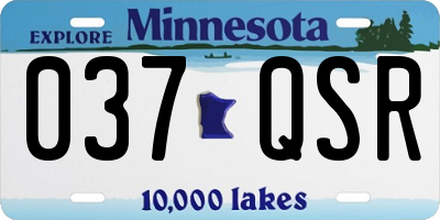 MN license plate 037QSR