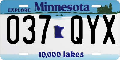 MN license plate 037QYX