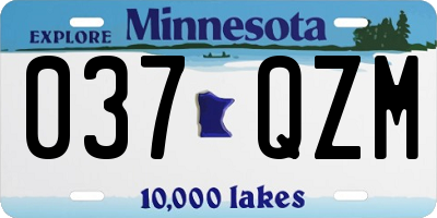MN license plate 037QZM