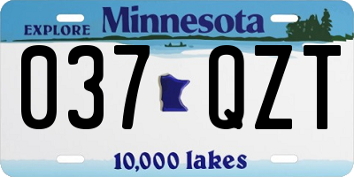 MN license plate 037QZT