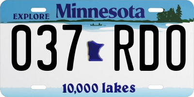 MN license plate 037RDO