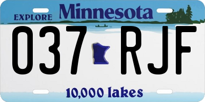 MN license plate 037RJF
