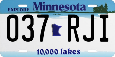 MN license plate 037RJI