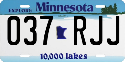 MN license plate 037RJJ