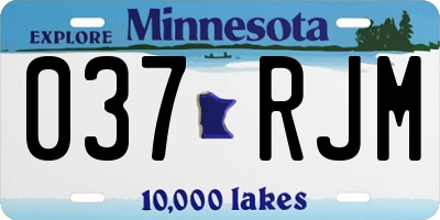 MN license plate 037RJM