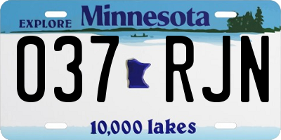 MN license plate 037RJN