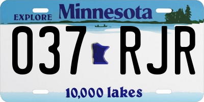 MN license plate 037RJR