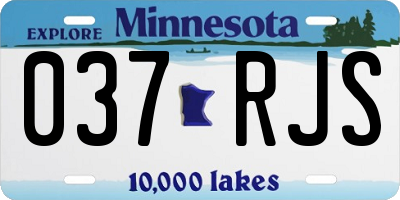 MN license plate 037RJS