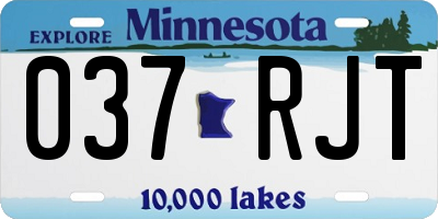 MN license plate 037RJT