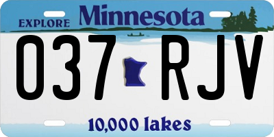 MN license plate 037RJV