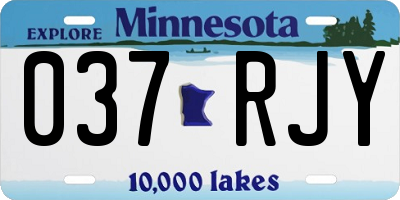 MN license plate 037RJY