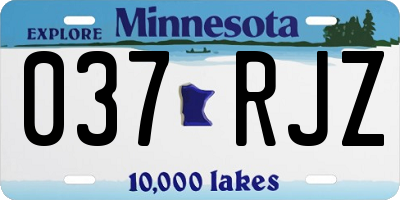 MN license plate 037RJZ