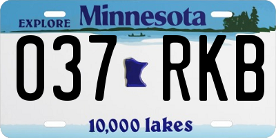 MN license plate 037RKB