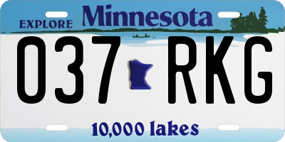 MN license plate 037RKG