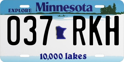 MN license plate 037RKH