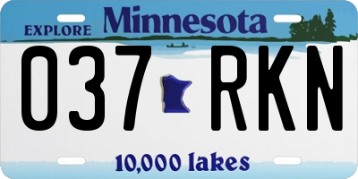 MN license plate 037RKN