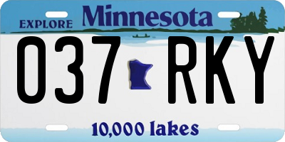 MN license plate 037RKY
