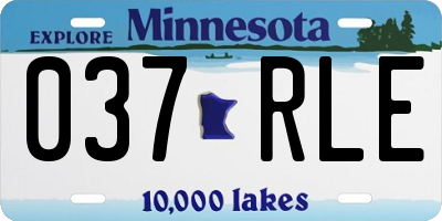 MN license plate 037RLE
