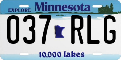 MN license plate 037RLG