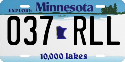 MN license plate 037RLL