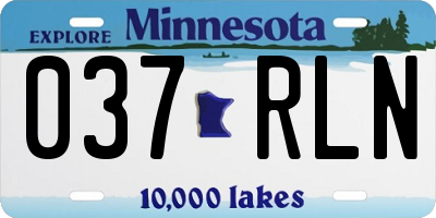 MN license plate 037RLN