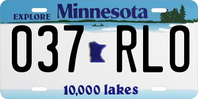 MN license plate 037RLO