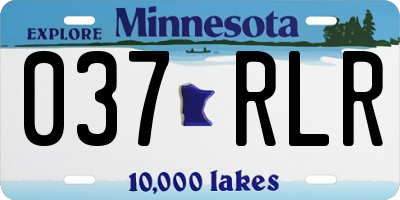 MN license plate 037RLR