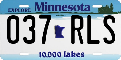 MN license plate 037RLS