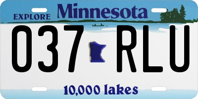 MN license plate 037RLU