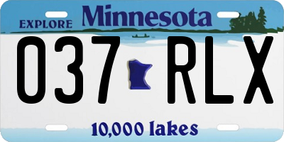 MN license plate 037RLX