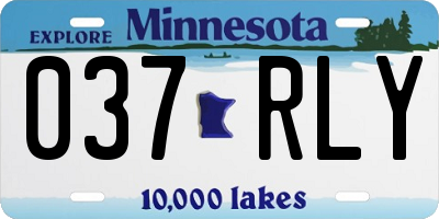 MN license plate 037RLY