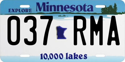 MN license plate 037RMA