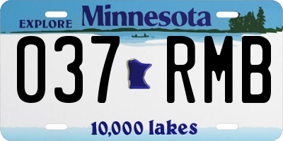 MN license plate 037RMB