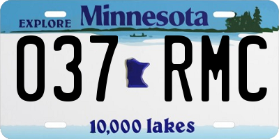 MN license plate 037RMC