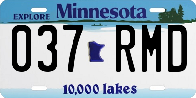 MN license plate 037RMD