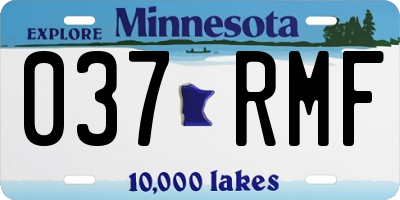MN license plate 037RMF
