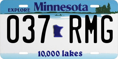 MN license plate 037RMG