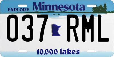 MN license plate 037RML