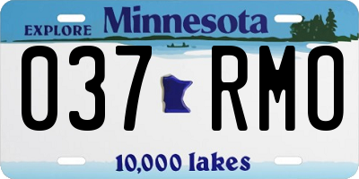 MN license plate 037RMO