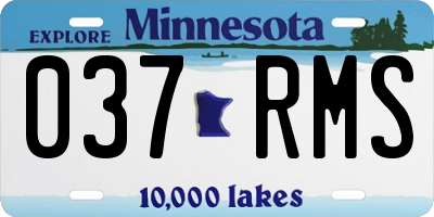 MN license plate 037RMS
