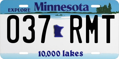 MN license plate 037RMT