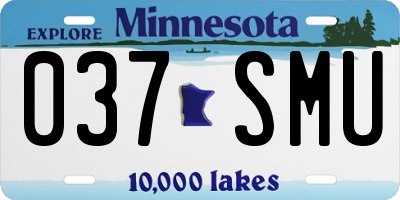 MN license plate 037SMU