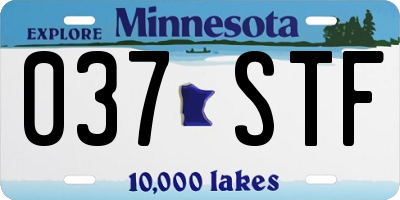MN license plate 037STF