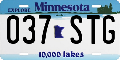 MN license plate 037STG