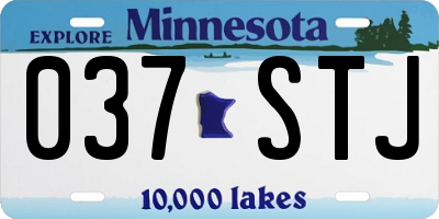 MN license plate 037STJ