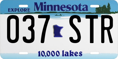 MN license plate 037STR